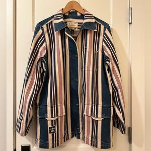 🇺🇸⚓️ Ralph Lauren Jeans Company • Vintage • Striped Denim Jacket • LRL 067